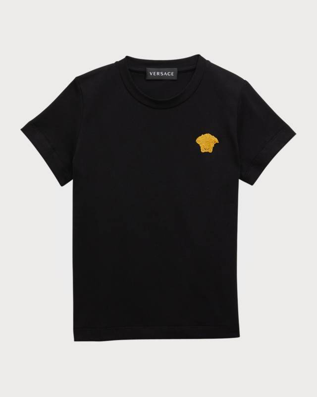Kid's Embroidered Medusa Head T-Shirt, Size 4-